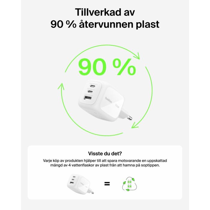 Cable USB Belkin Blanco 2