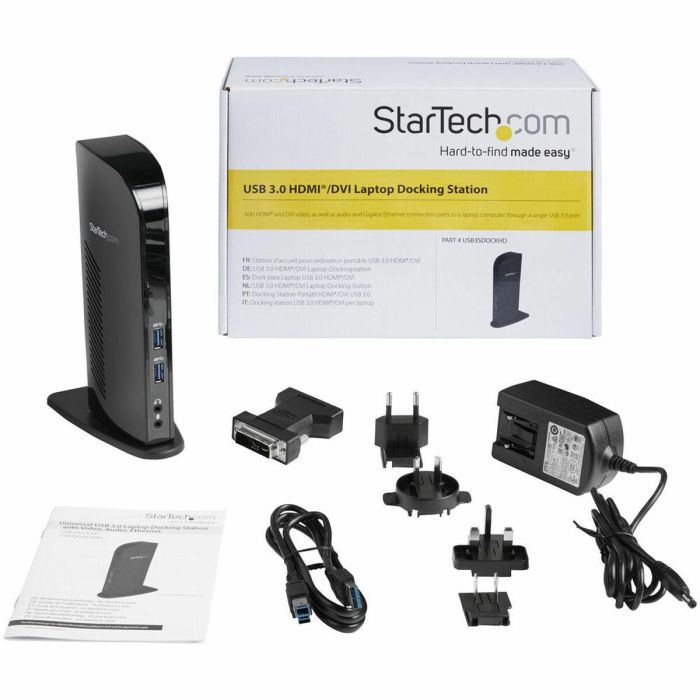 Hub USB Startech USB3SDOCKHD Negro 20 W 1