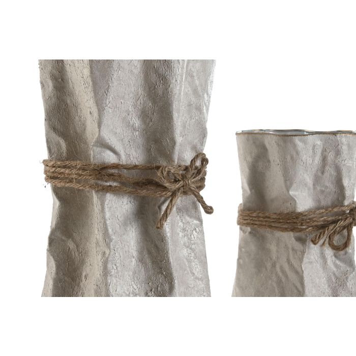 Jarron Scandi DKD Home Decor Beige 17 x 54 x 17 cm Set de 3 1 Jarron Scandi DKD Home Decor Beige 17 x 54 x 17 cm Set de 3 1
