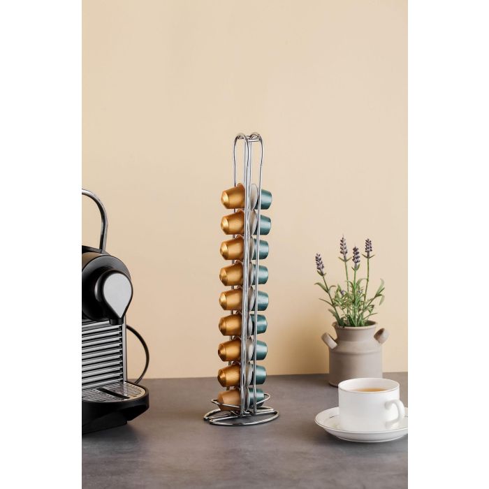 Soporte Cromado 20 Capsulas Cafe Quttin (12 Unidades) 3 Soporte Cromado 20 Capsulas Cafe Quttin (12 Unidades) 3