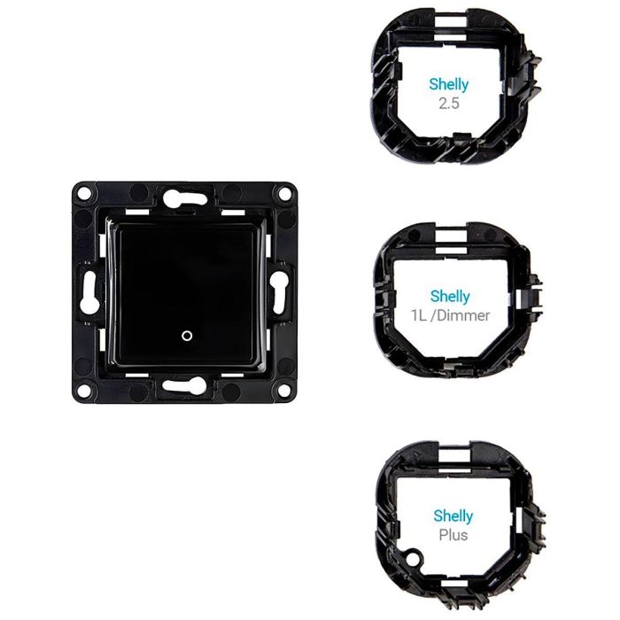 Shelly Wall Switch 1 Interruptor Negro 1 Botón 2 Shelly Wall Switch 1 Interruptor Negro 1 Botón 2