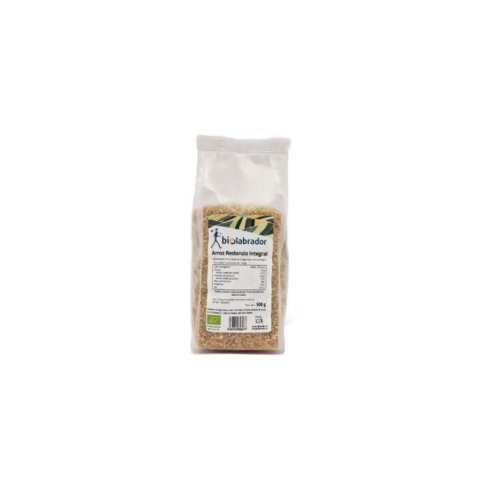 BIOLABRADOR Arroz Redondo Integral de Cultivo Ecológico 500g, Fuente de Fibra y Vitaminas
