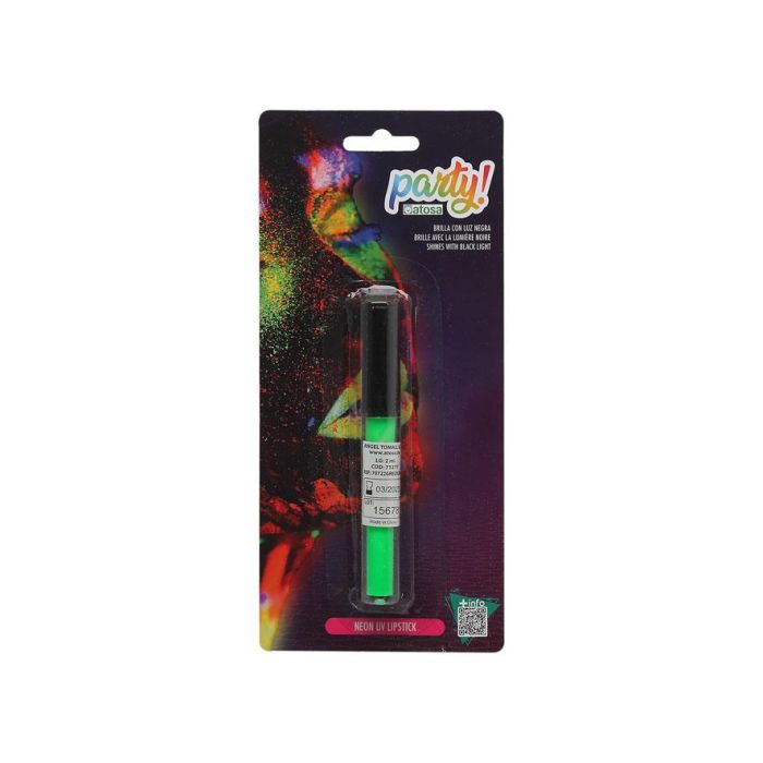 Pintalabios Neon Glow In The Dark Verde 2 mL.