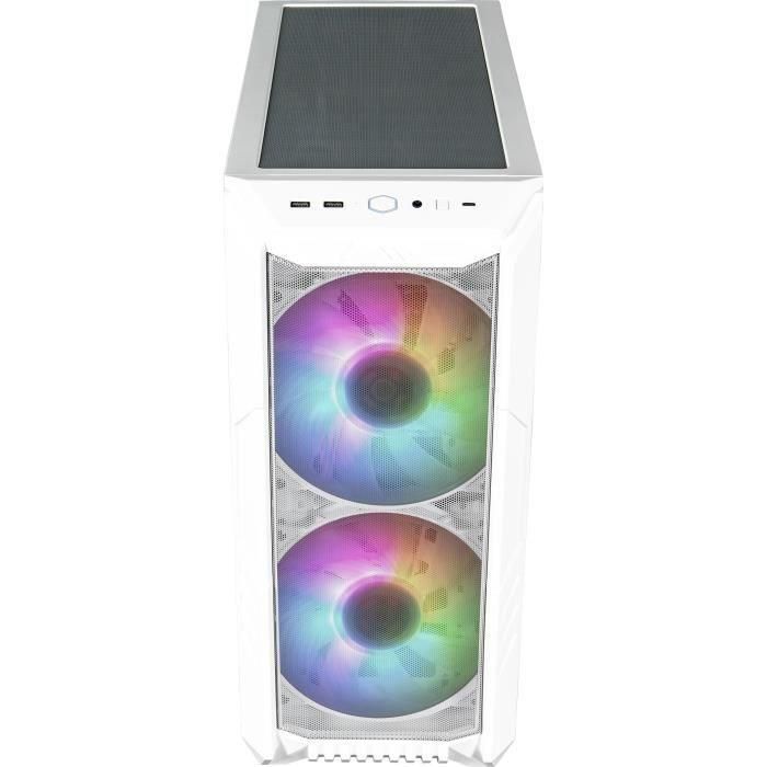 Cooler Master HAF 500 Caja PC Midi Tower Blanco ARGB Cristal Templado (H500-WGNN-S00) - Compatible E-ATX, 2x Ventiladores 200mm, RGB 3