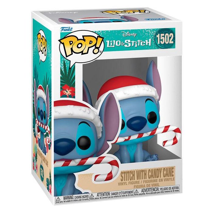Funko Disney Stitch with Candy Cane - Figura POP de Vinilo de 9cm