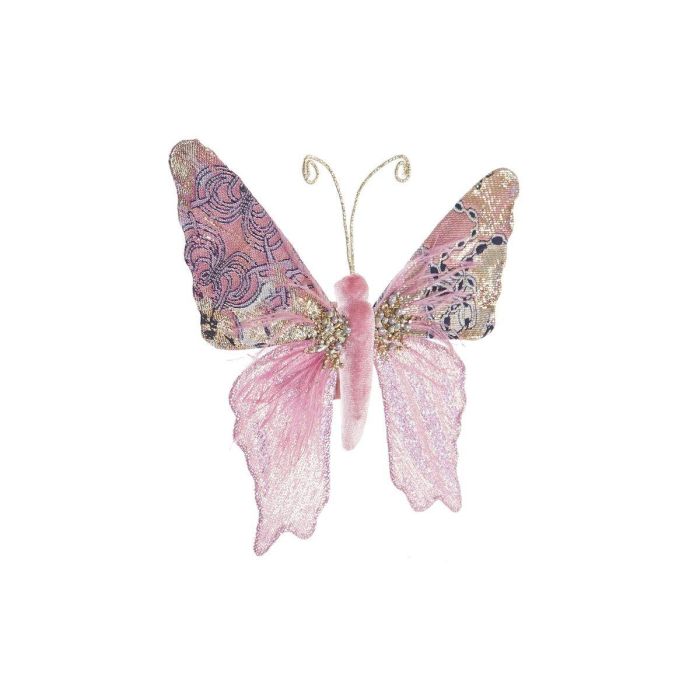 Figura Navidad Moderna DKD Home Decor Rosa 3 x 18 x 22 cm (2 Unidades) 2 Figura Navidad Moderna DKD Home Decor Rosa 3 x 18 x 22 cm (2 Unidades) 2