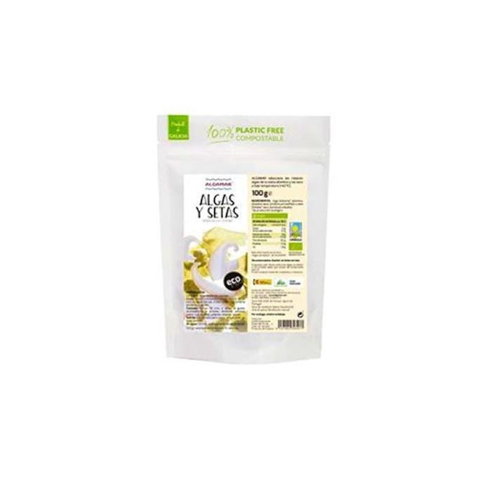 ALGAMAR Algas Wakame y Setas Shiitake Bio 100g para Ensaladas y Cocinar - Fuente de Nutrientes