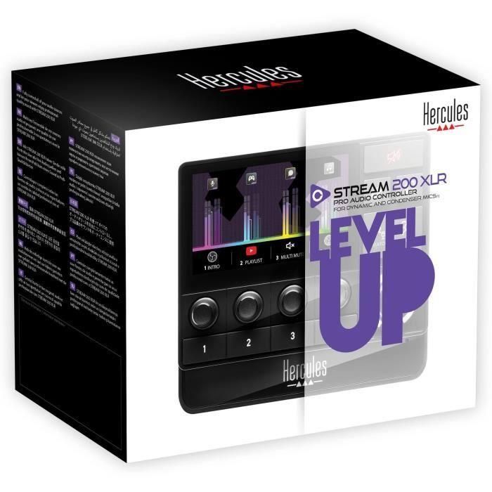 Hercules Controlador de Audio Stream 200 XLR con Pantalla LCD y Micrófono XLR - 4780934 4 Hercules Controlador de Audio Stream 200 XLR con Pantalla LCD y Micrófono XLR - 4780934 4