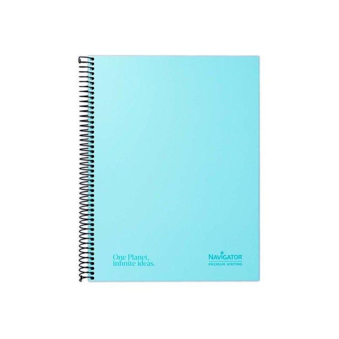 Bloc Navigator Micro.Tapa Extra A4+ 80H Cuadric.5X5 80G Pastel Azul 5 unidades