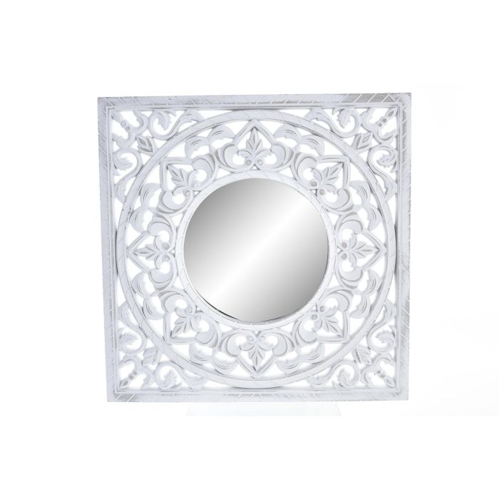 DKD Home Decor Espejo de Pared Árabe Mandala Blanco de MDF 50x50 cm para Decoración del Hogar (Set de 2) 0 DKD Home Decor Espejo de Pared Árabe Mandala Blanco de MDF 50x50 cm para Decoración del Hogar (Set de 2) 0
