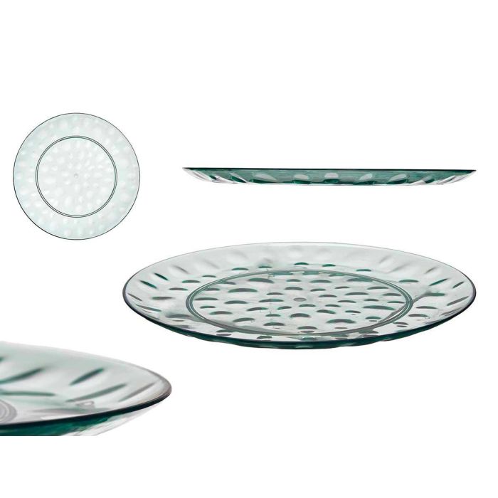Plato Llano Plastico Puntos 30Cm Verde Leknes (24 Unidades) Plato Llano Plastico Puntos 30Cm Verde Leknes (24 Unidades)