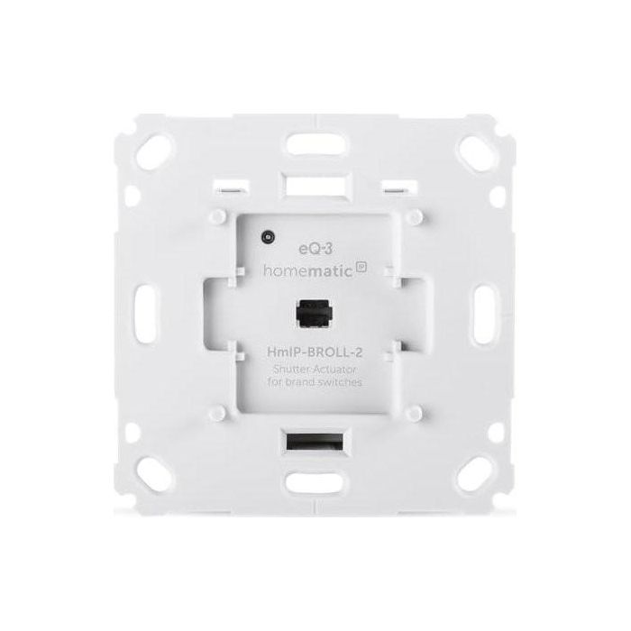 eQ-3 Homematic IP Rollladenaktor (BROLL-2) para Markenschalter, Actuador para Persianas