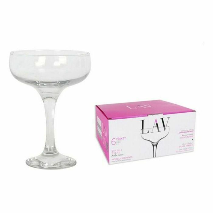 Set de Copas LAV Misket Cristal 235 cc Champagne (4 Unidades) 1