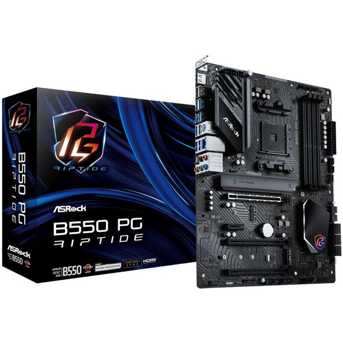 ASRock B550 PG Riptide Placa Base AM4 AMD B550 para Ryzen 3000/5000 Series DDR4 DIMM ATX 2 ASRock B550 PG Riptide Placa Base AM4 AMD B550 para Ryzen 3000/5000 Series DDR4 DIMM ATX 2