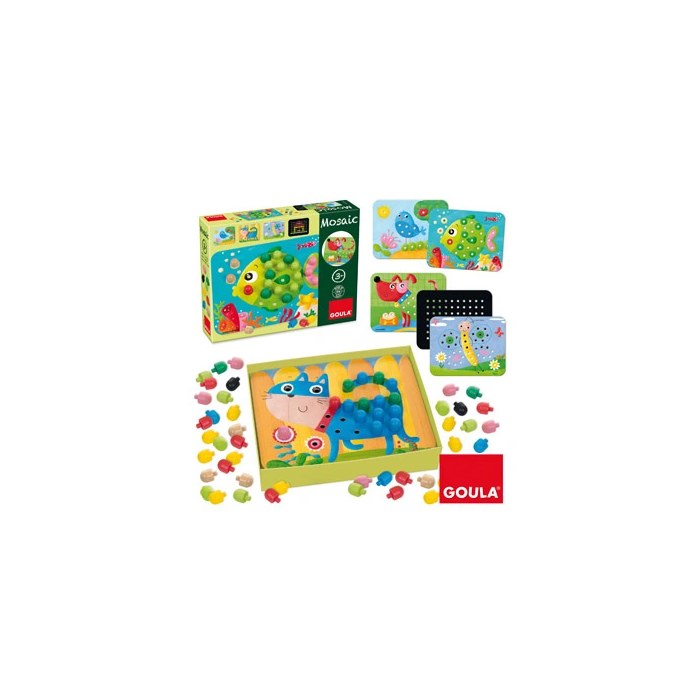 Goula Mosaico 53136 - Múltiples combinaciones con 6 láminas progresivas y 60 pivotes de madera 0 Goula Mosaico 53136 - Múltiples combinaciones con 6 láminas progresivas y 60 pivotes de madera 0