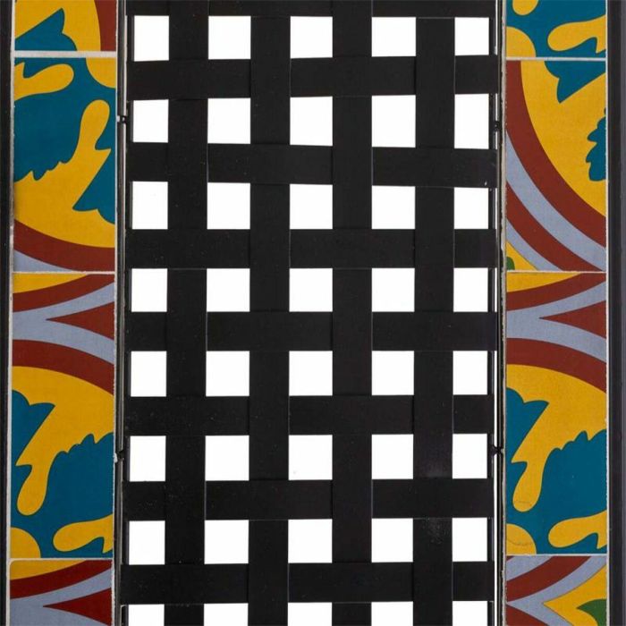 Banco Alexandra House Living Negro Hierro Azulejo 50 x 88 x 110 cm 3