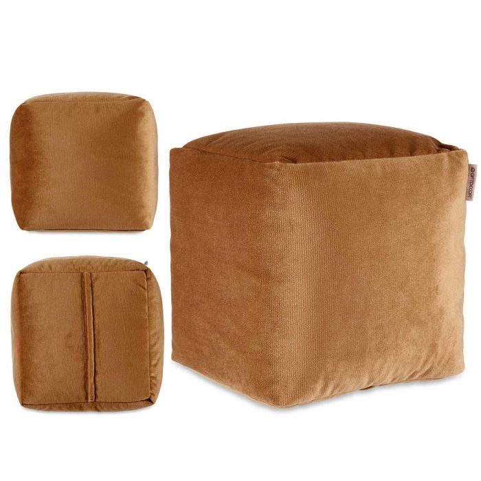 Puff Cuadrado Terciopelo 30X30Cm Beige Giftdecor (4 Unidades) Puff Cuadrado Terciopelo 30X30Cm Beige Giftdecor (4 Unidades)