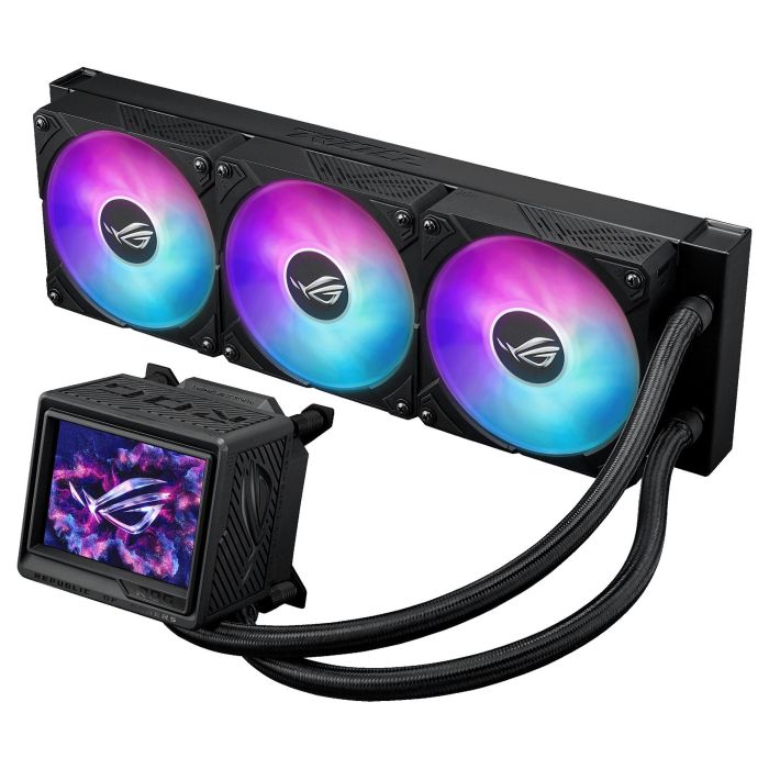 ASUS ROG RYUJIN III 360 ARGB EXTREME Refrigeración Líquida AIO con LCD, 3 Ventiladores 12cm ARGB, Negro 11