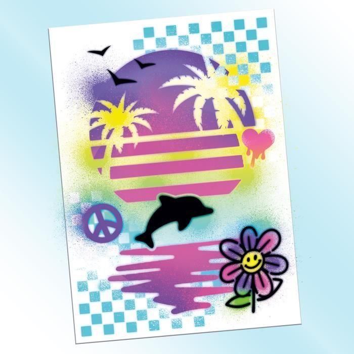 Canal Toys - Arte con aerógrafo - Kit de creación de carteles con spray electrónico, plantillas y rotuladores - AIR 015 4 Canal Toys - Arte con aerógrafo - Kit de creación de carteles con spray electrónico, plantillas y rotuladores - AIR 015 4