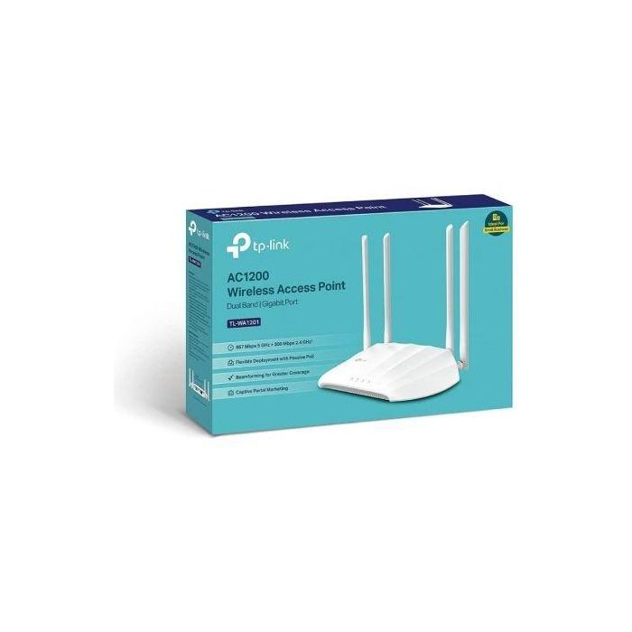 Punto de Acceso Inalámbrico TP-Link TL-WA1201 PoE 1200Mbps/ 2.4GHz 5GHz/ WiFi 802.11b/g/n - 802.11ac/n/a 3 Punto de Acceso Inalámbrico TP-Link TL-WA1201 PoE 1200Mbps/ 2.4GHz 5GHz/ WiFi 802.11b/g/n - 802.11ac/n/a 3