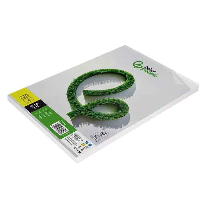 Liderpapel Papel A4 80g/m2 Liso para Escritura, Paquete de 100 Hojas + 10 Gratis 4