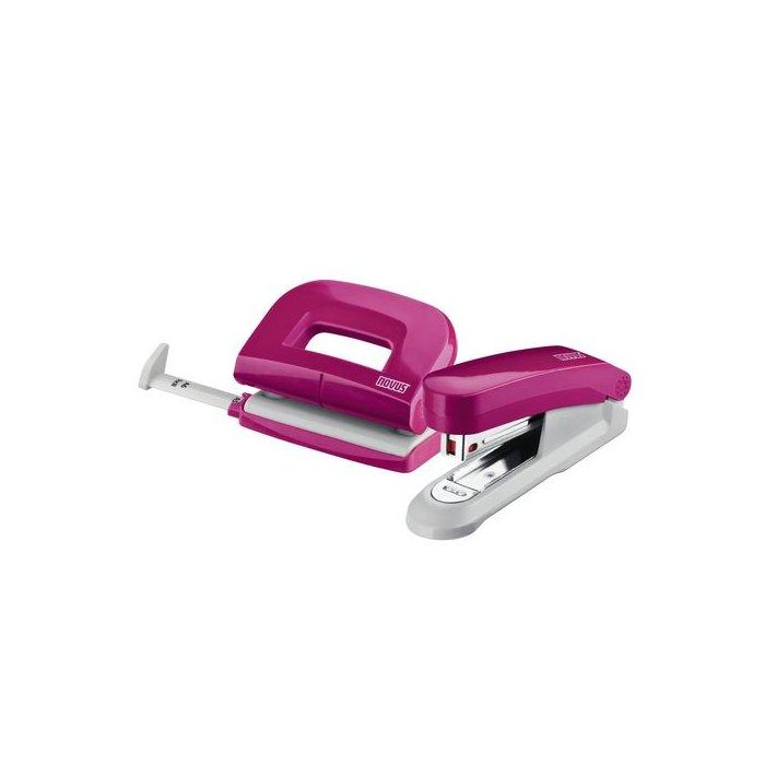 Set Grapado Novus Fresh Set Grapadora E15(15 H) + Taladro E210 (10 H) + Grapas Nº 10 Rosa