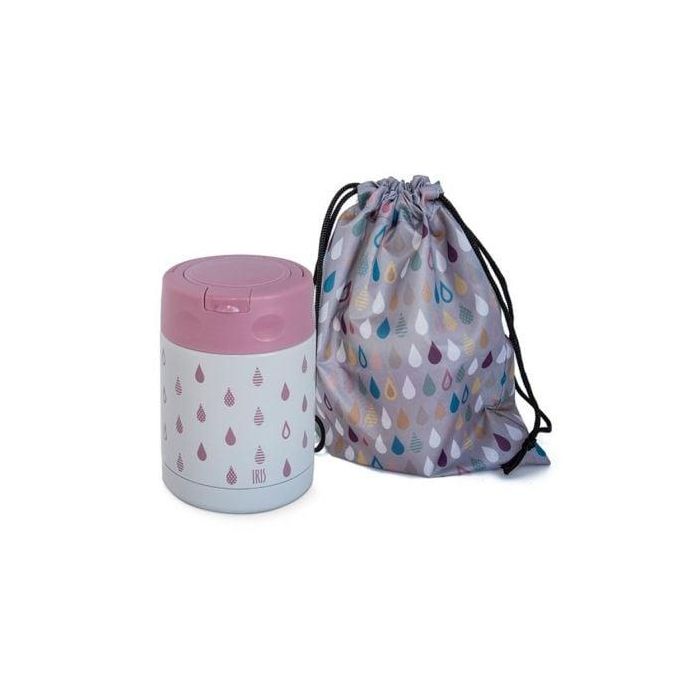 Termo Infantil Iris Kids Gotas Rosa 8370-IR/ Capacidad 350ml/ para sólidos/ Bolsa 0 Termo Infantil Iris Kids Gotas Rosa 8370-IR/ Capacidad 350ml/ para sólidos/ Bolsa 0