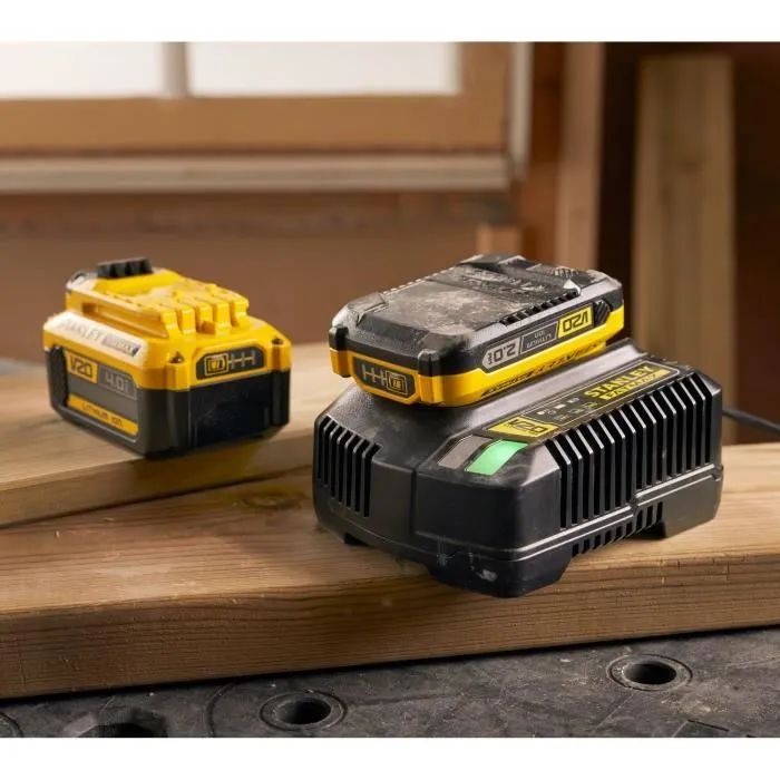 Stanley Fatmax SFMCB14-QW Cargador 18V 4A Compatible con todas las baterías de la gama V20 4