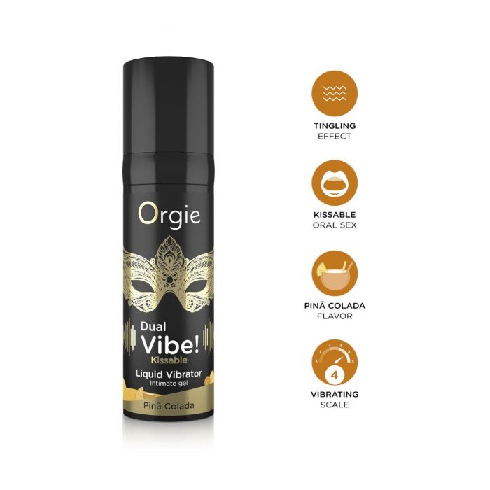 Set de Lubricantes Orgie Dual Vibe! 15 ml Piña Colada 4