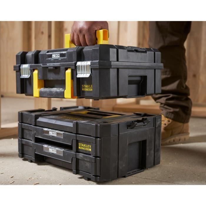 Kit de 2 cajas STANLEY FATMAX PRO-STACK - FMST1-71981 - 2 tiradores - 2 cajones - 21,5 L 5 Kit de 2 cajas STANLEY FATMAX PRO-STACK - FMST1-71981 - 2 tiradores - 2 cajones - 21,5 L 5