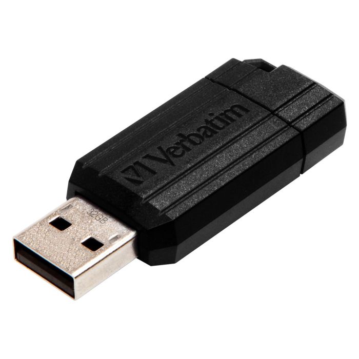 Verbatim Pendrive Store'N'Go Pinstripe 32GB USB 2.0 Negro Retráctil Hi-Speed
