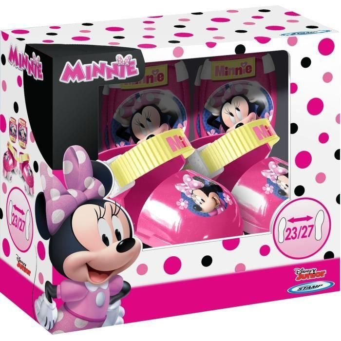 Disney Minnie Set Patines para Niña, Ajustables Talla 23-27, con Coderas y Rodilleras de Protección Seguras 2