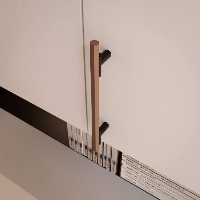 Emuca Lote de 5 tiradores para mueble Riad, L232mm, intereje 192mm, Aluminio, Bronce 5 Emuca Lote de 5 tiradores para mueble Riad, L232mm, intereje 192mm, Aluminio, Bronce 5