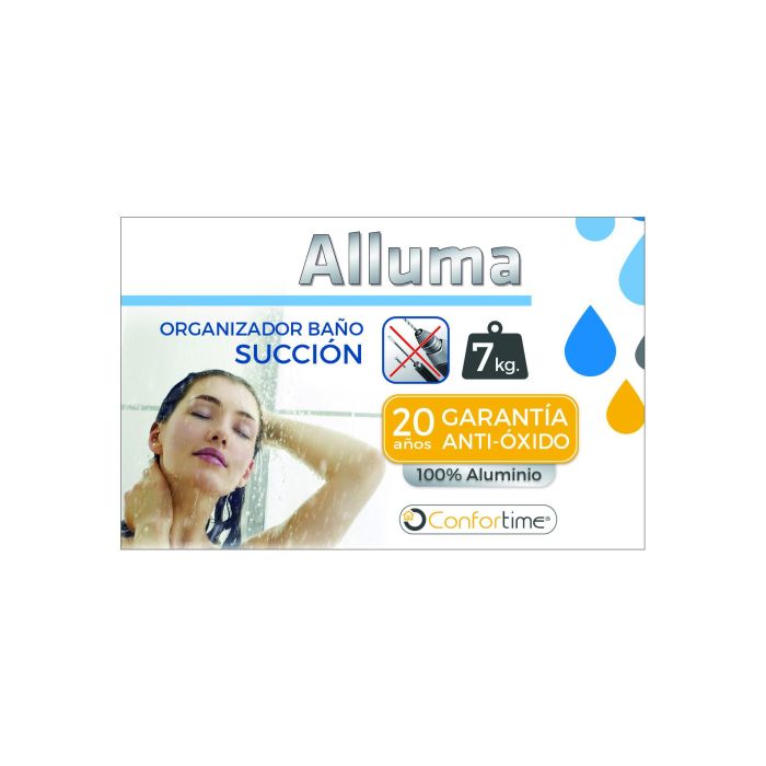 Organizador de baño con succión Alluma Confortime (6 Unidades) 1 Organizador de baño con succión Alluma Confortime (6 Unidades) 1