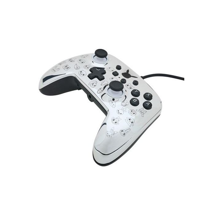 Power A Mando con Cable 1522785-01 para Nintendo Switch, Pikachu Negro/Plata, con Cable de 3m y Botones Asignables 2