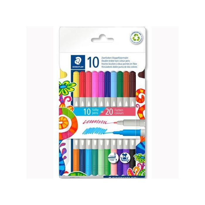 Staedtler Rotuladores Noris 3280 Doble Punta C-Surtidos Estuche 10 Ud Staedtler Rotuladores Noris 3280 Doble Punta C-Surtidos Estuche 10 Ud