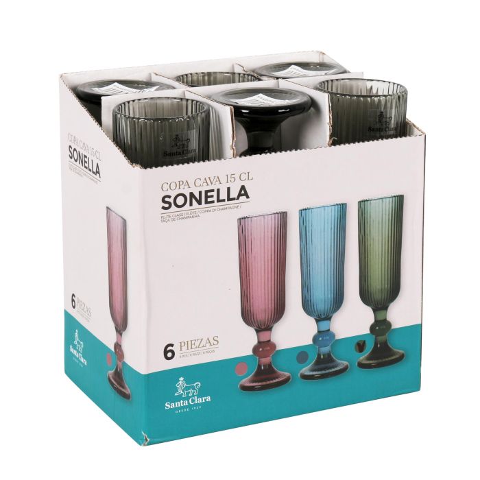 Santa Clara Copa Champagne Sonella 150 cc Verde (36 Unidades) 6