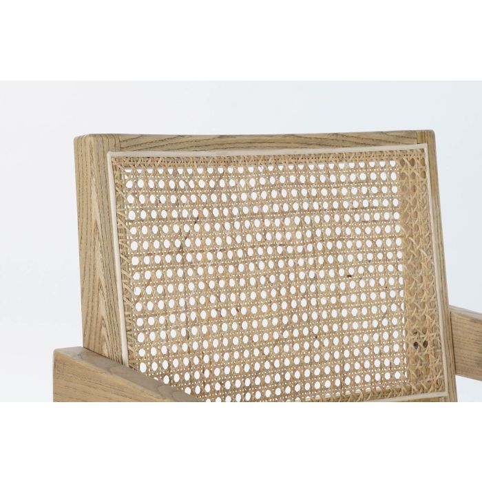 DKD Home Decor Silla Horeca Square Fuyang Vintage Natural 60 x 86 x 56.5 cm Olmo y Ratan (2 Unidades) 2