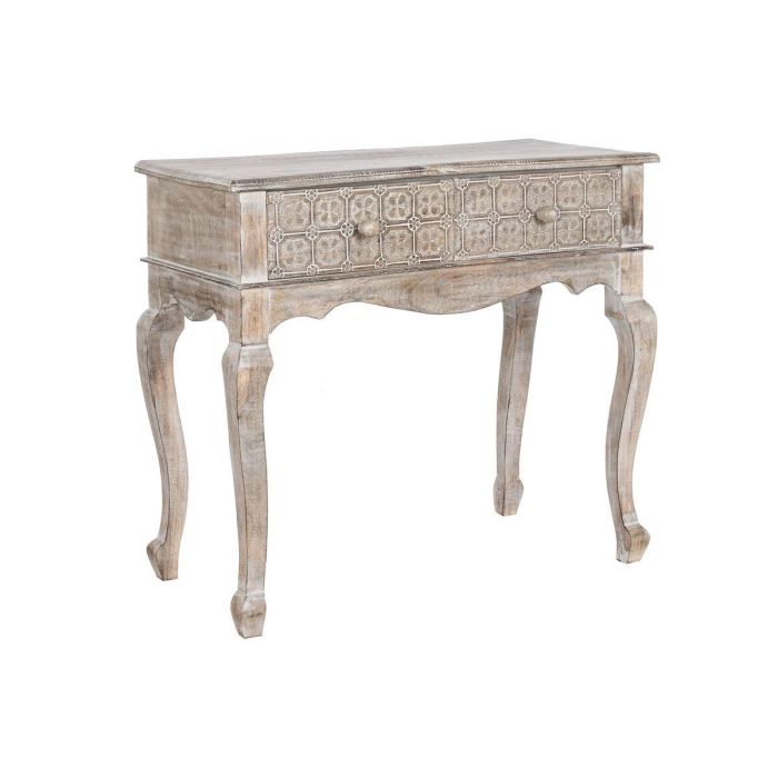 Recibidor con 2 Cajones DKD Home Decor Blanco Marrón 91 x 42 x 81 cm Recibidor con 2 Cajones DKD Home Decor Blanco Marrón 91 x 42 x 81 cm