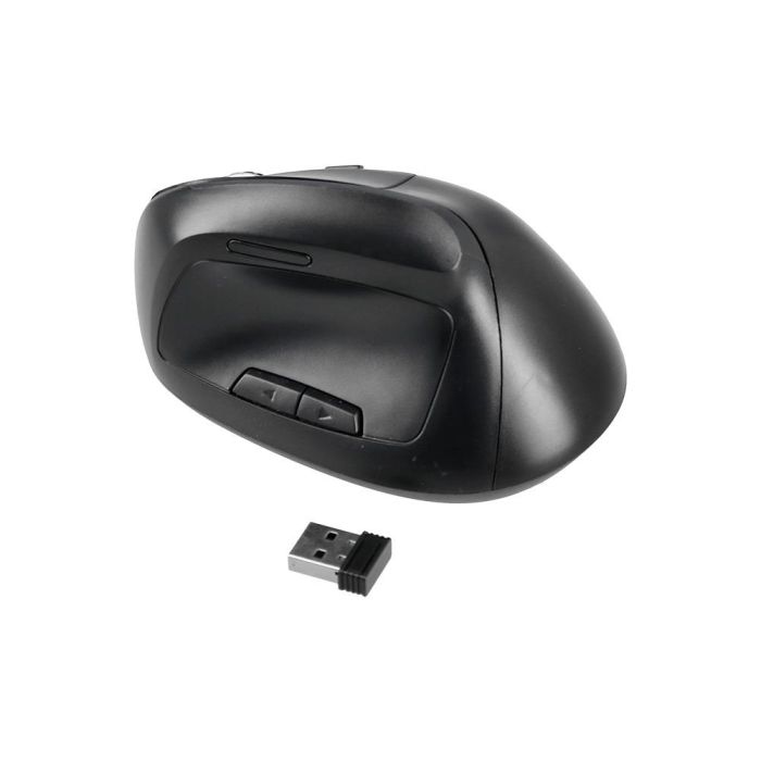 Raton Q-Connect Optico Inalambrico Ergonomico Vertical Dpi 800-1200-1600 Bateria Recargable Negro 2