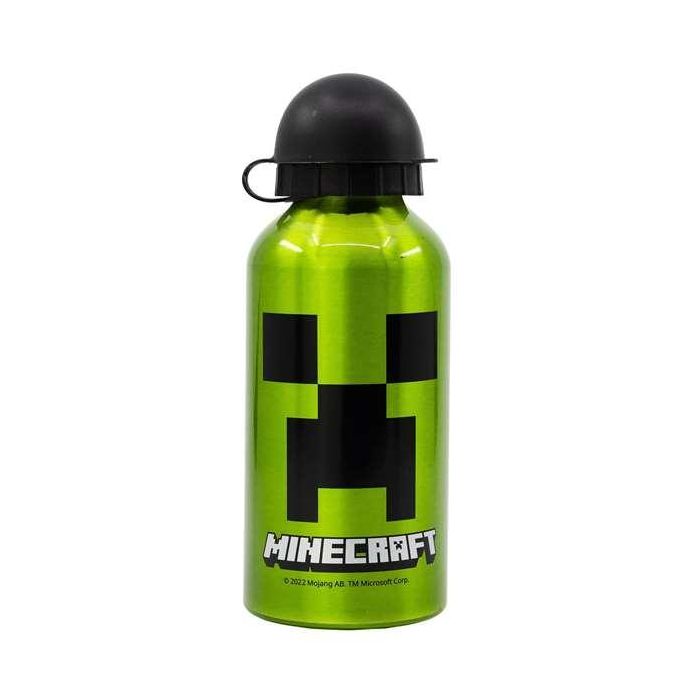 Botella de aluminio minecraft creeper green 400 ml. 1 Botella de aluminio minecraft creeper green 400 ml. 1