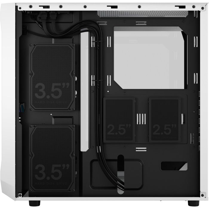 Fractal Design Torre PC Focus 2 RGB Blanca | ATX, Micro ATX, Mini-ITX | Vidrio Templado, Filtro Anti-Polvo, USB 3.2 6