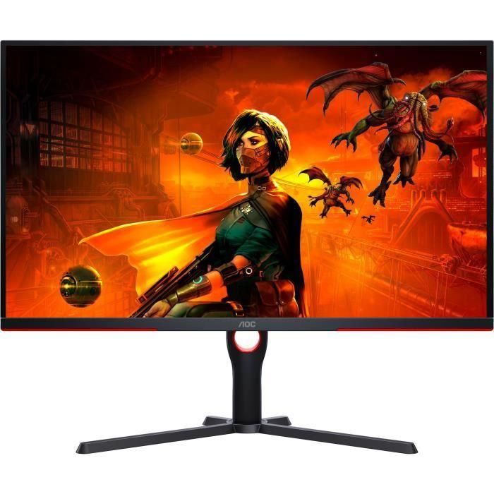 AOC U32G3X Monitor Gaming 32 pulgadas UHD 4K IPS 144Hz 1ms con Adaptive Sync, Altura Regulable, 2 HDMI y 2 DisplayPort, Negro 1