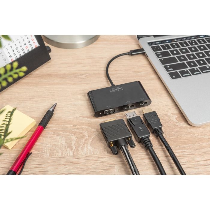 Digitus Adaptador Gráfico USB-C a Display Port/HDMI/VGA 2 Digitus Adaptador Gráfico USB-C a Display Port/HDMI/VGA 2