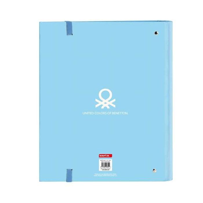 Benetton Carpeta "Sequins" 4 Anillas 35mm 27x32x3,5 Azul Claro 1