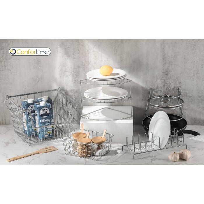 Organizador de utensilios gris 36x26 cm Confortime (10 Unidades) 3 Organizador de utensilios gris 36x26 cm Confortime (10 Unidades) 3