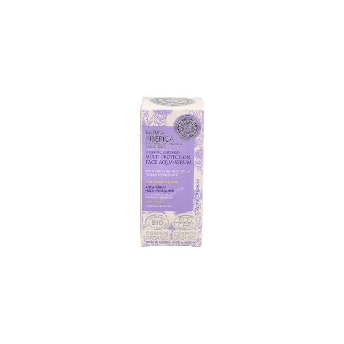 NATURA SIBERICA 15M Aqua-Serum Facial Protección Piel Sensible, Hidratante y Vegano, Certificado Ecocert