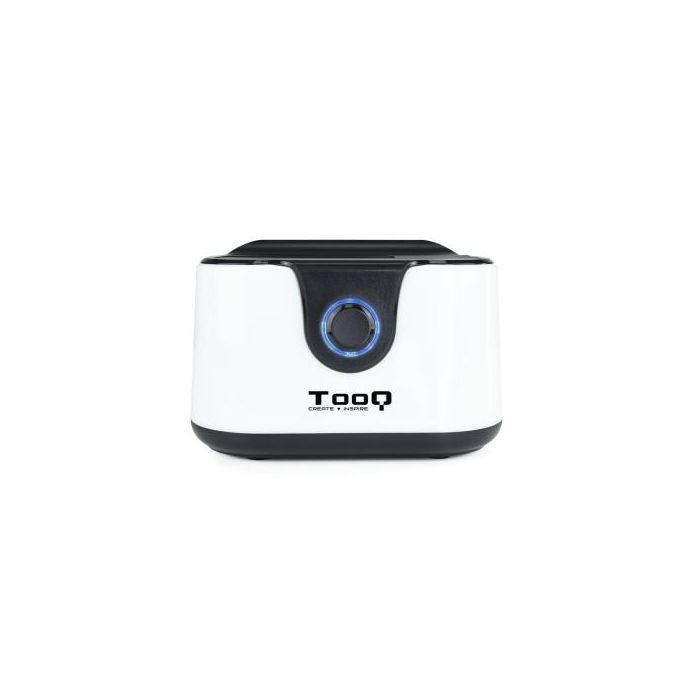 Tooq Docking Station TQDS-802BW para Discos Duros de hasta 8 TB, USB 3.0/3.1 Gen 1, Admite HDD/SSD 2.5' y 3.5', Clonación 1