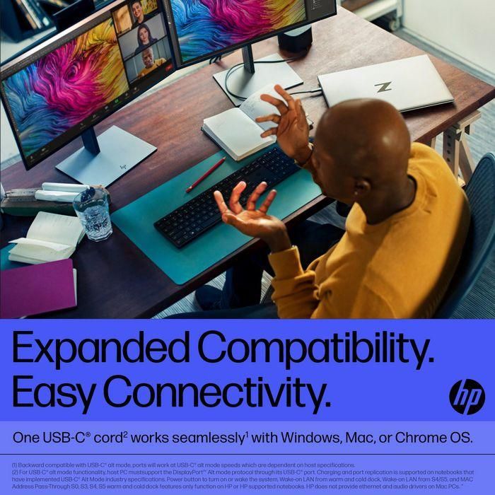 HP Thunderbolt Dock 120W G4 - Estación de Acoplamiento Thunderbolt 4 para hasta 4 Monitores 4K, Multi-OS, Mejora Productividad y Seguridad 4 HP Thunderbolt Dock 120W G4 - Estación de Acoplamiento Thunderbolt 4 para hasta 4 Monitores 4K, Multi-OS, Mejora Productividad y Seguridad 4