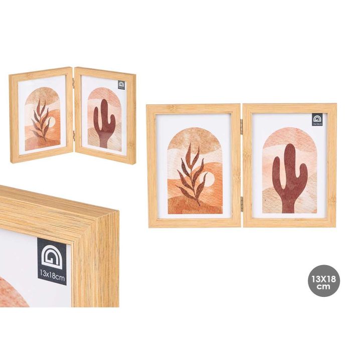Portafoto Doble Efecto Bambu 13X18 Giftdecor (12 Unidades) Portafoto Doble Efecto Bambu 13X18 Giftdecor (12 Unidades)